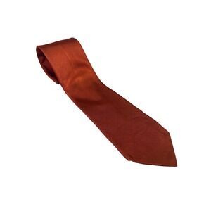 Vintage Dior Signature Tie 100% Italian Silk Orange‎